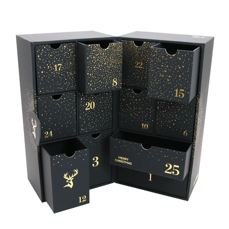 

Customized productCustom Empty Cardboard Paper Mystery boxes Beauty Cosmetic set packaging and Countdown Advent Calend