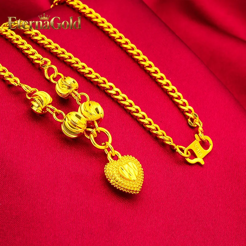 

Ожерелье EternaGold Love Watermelon для женщин, 24-каратное золото, AU999 | 3D-модель золотого арбуза с сердцевидными узорами и красной эмалью, сладкий дизайн