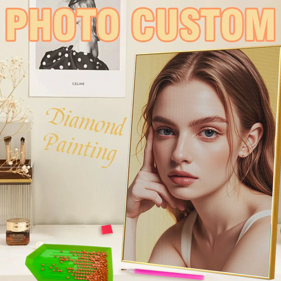 

CHENISTORY Photo Custom Full Square/Round Drill 5D DIY Make Your Own Diamond Painting Cross Stitch 5D Embroidery Decor