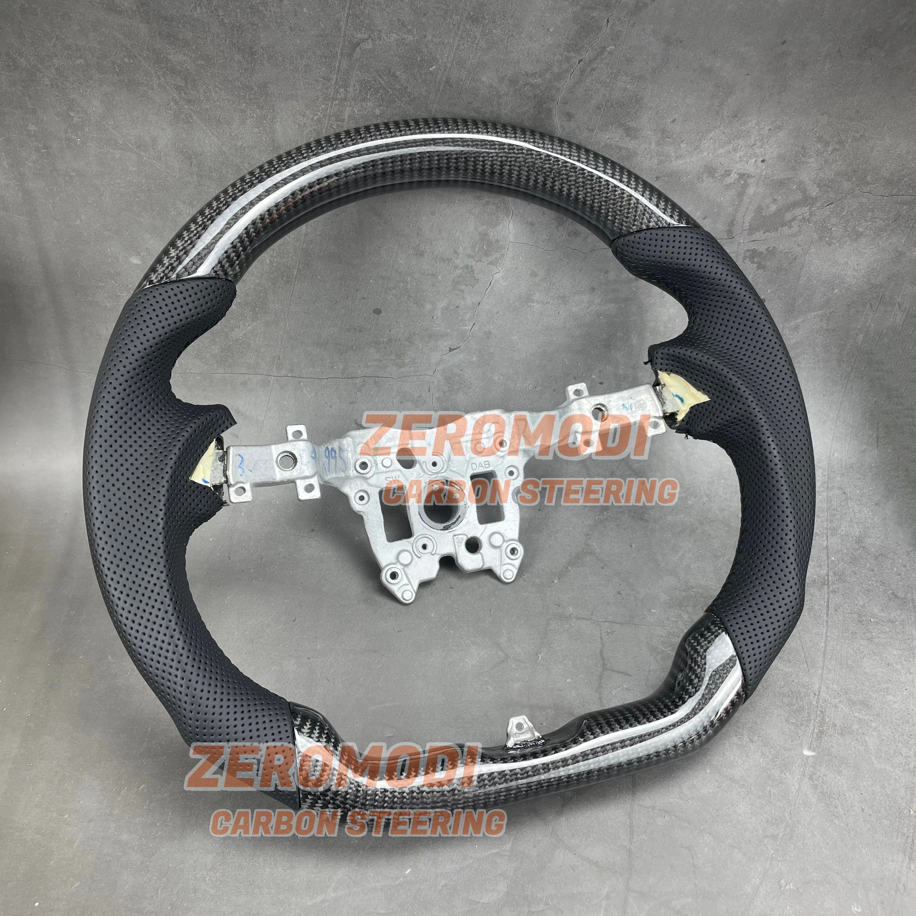 For Tesla Model 3 2024 Highland Matte Real Carbon Fiber Steering Wheel Purple Marker High Quality Leather Sport Wheel Customized