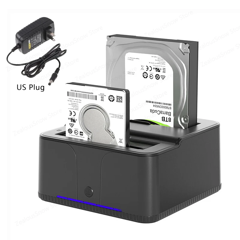

SATA HDD/SSD Docking Station for 2.5"/3.5" SATA HDD Enclosure One Touch Backup USB2.0 Hard Drive Dock TF/SD Reader for Laptop PC