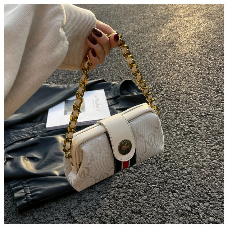 

Women's Handbag Made Of Striped Leather Featuring Designer Inspired And Trendy Paris Look ​