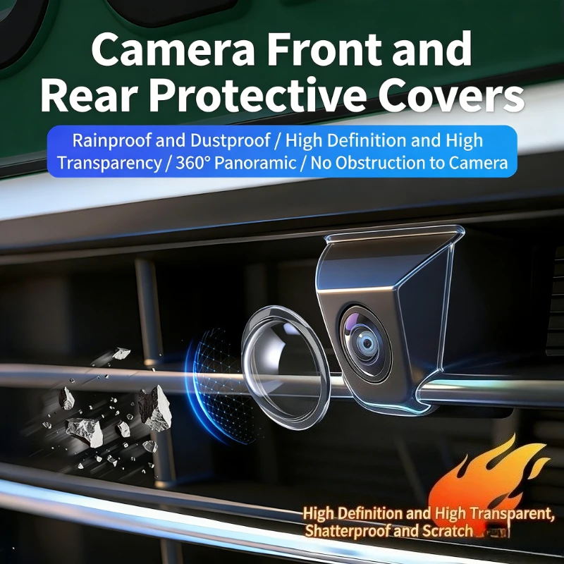2Pcs Car Camera Protective Cover Lens Cap Special for Vehicle 360° Reverse Image Guard Car Modification Accessories