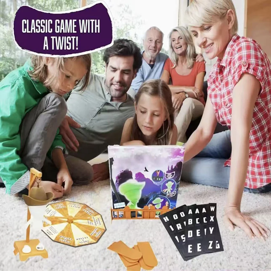 

1 шт.- 2025 ГОРЯЧИЕ-ковбойские магнитные настольные игры «Человек» «Таинственные вгадающие слова перед Хэнком Фолз», висит с куклой, настольная игра для путешествий