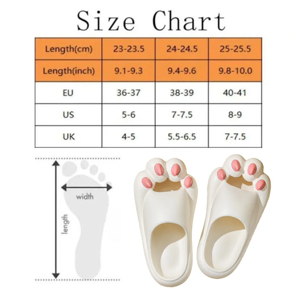Cozy Creative Cat Paw Slippers Thick Sole Non-Slip Puppy Claw Slippers Cartoon Soft Bottom EVA Animal Paw Sandal Indoor image 6