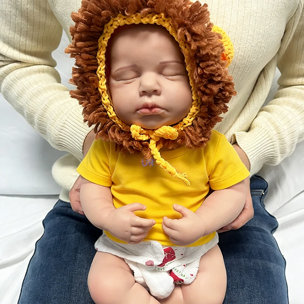 20 inch 100% full body siliconen reborn baby loulou schattig mooi geschilderd zacht nep levensechte jongen/meisje pop voor kinderen kerstcadeau
