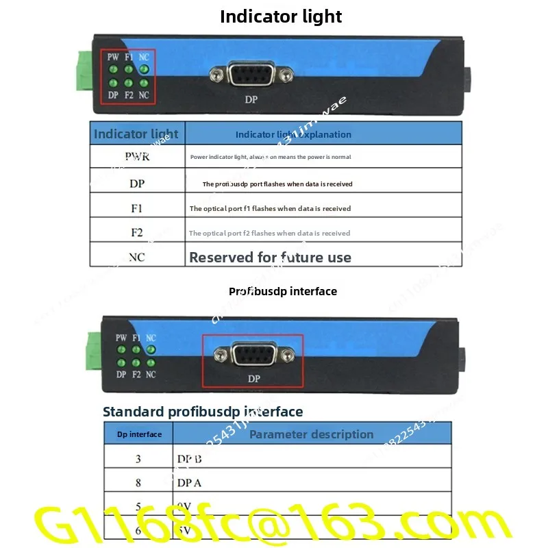 DP To Fiber Optic Module Profibus DP Optical Transceiver