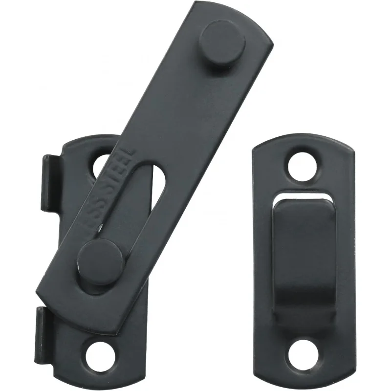 2 แพ็ค Flip Lock, 2.76*1.99 Barn ประตู, สีดําเลื่อนฮาร์ดแวร์ประตูสลัก, Bi-fold ประตู