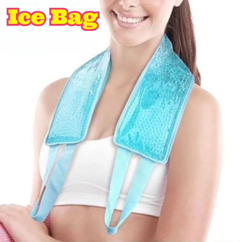 

Ice Neck Wrap Cold Compress Pack Cooling Relief Neck Shoulder Care Sky Blue Portable Reusable Daily Outdoor Comfort Cool Supply