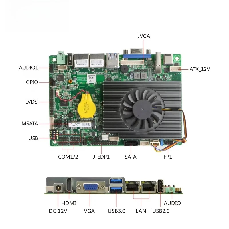 

Core I5 6300U EPIC 3.5 Inch X86 DDR4 MSATA HD VGA LVDS SIM 2 RJ45 LAN 2 RS232 485 COM Industrial Motherboard