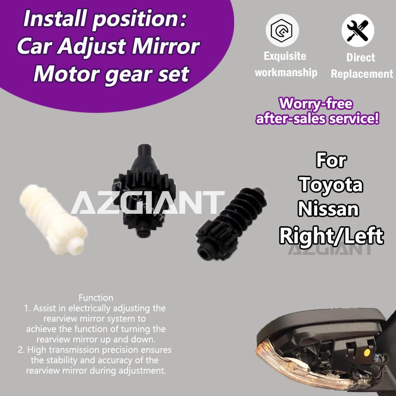 

For Toyota Highlander/Corolla 1.8/C-HR/Aygo/Nissan PRIMERA P12 Car Power Side View Mirror adjust Gear Universal tools