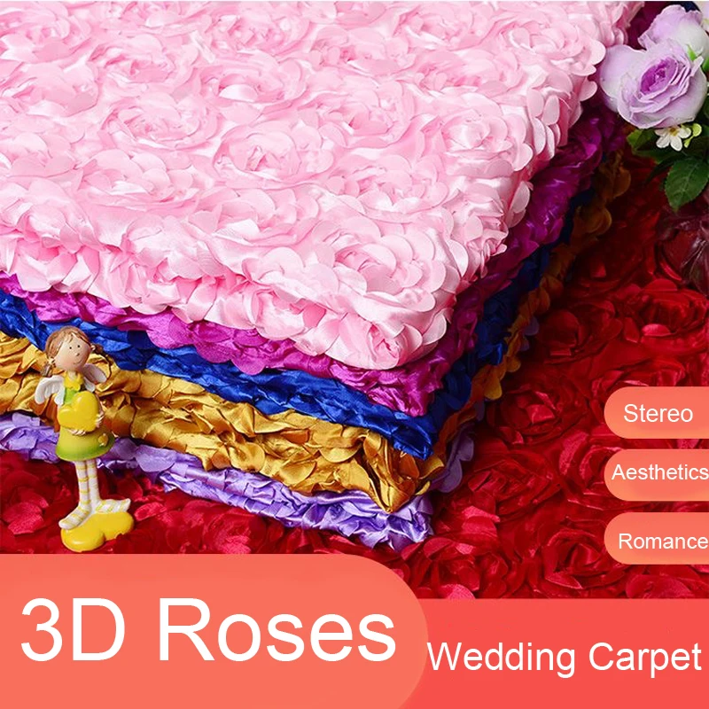 Wedding Party  Wedding Runner Rose White Sequin Carpet Walkway Party Indoor and Outdoor Reusable Glitter Runner Rug for Grass