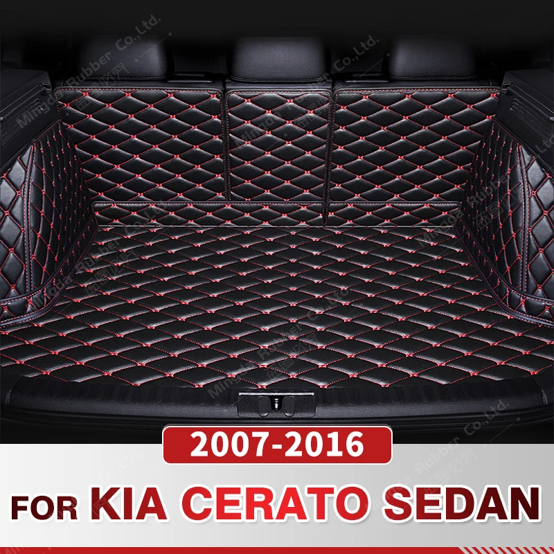 Full Coverage Trunk Mat For Kia Cerato Sedan 2007-2016 15 14 13 12 11 10 09 08 Car Boot Cover Pad Interior Protector Accessories