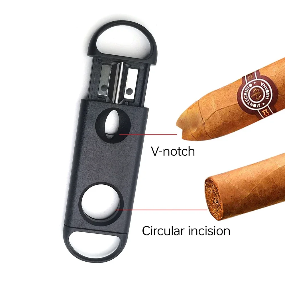 

New Cigar Cutter knife V-cut Plastic Double-cut Scissors V-shaped Dual-purpose Cuban Cigar Cutter Sharp Portable Cigar Tool