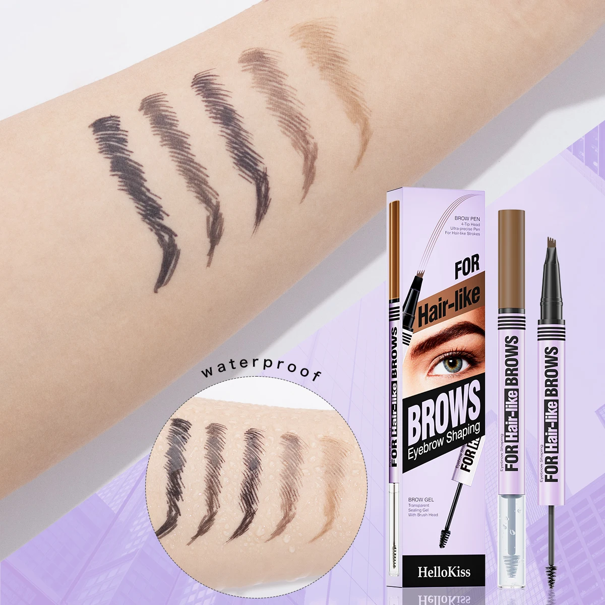 Lápiz de Gel para cejas, crema para cejas, líquido para tatuaje resistente al agua de larga duración, lápiz de maquillaje para cejas negro