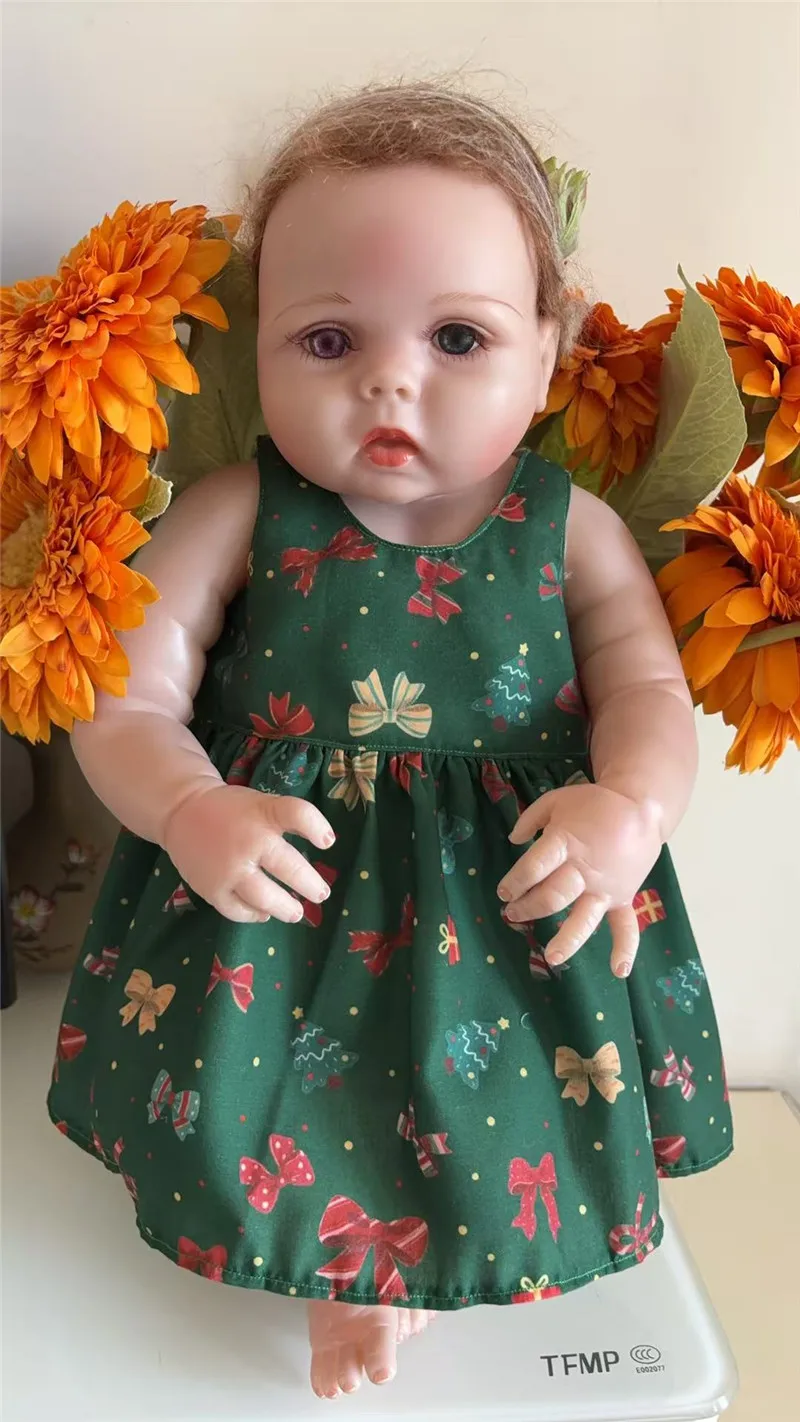 15 Different Styles 50-58cm Silicone Reborn Baby Doll Clothes Hot Sale Dolls Dress With Beautiful Hairband DIY Doll Accessories
