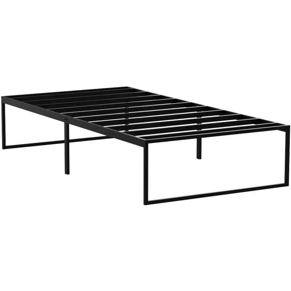 14 Inch Metal Platform Bed Frame / Mattress Foundation with Steel Slat Support / No Box Spring Needed / Easy Assembly, Twin