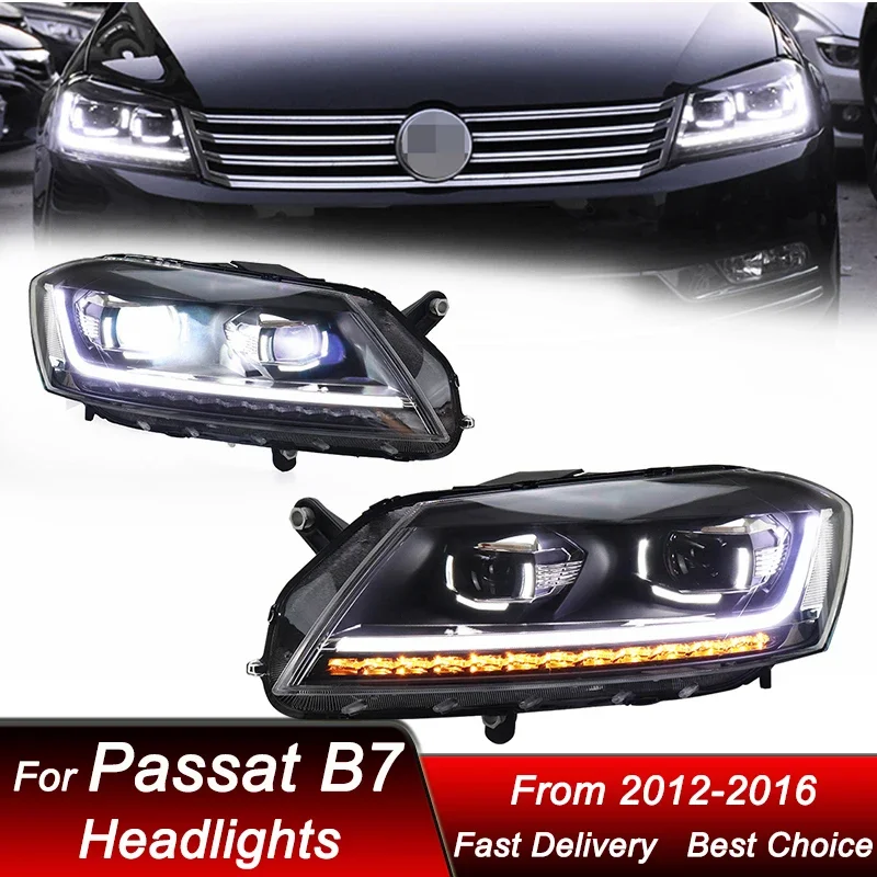 

Pop Car Headlights For Volkswagen Passat Magotan B7 2012-2016 To B8 Full LED Auto Headlamp Assembly Projector Lens Accessories K
