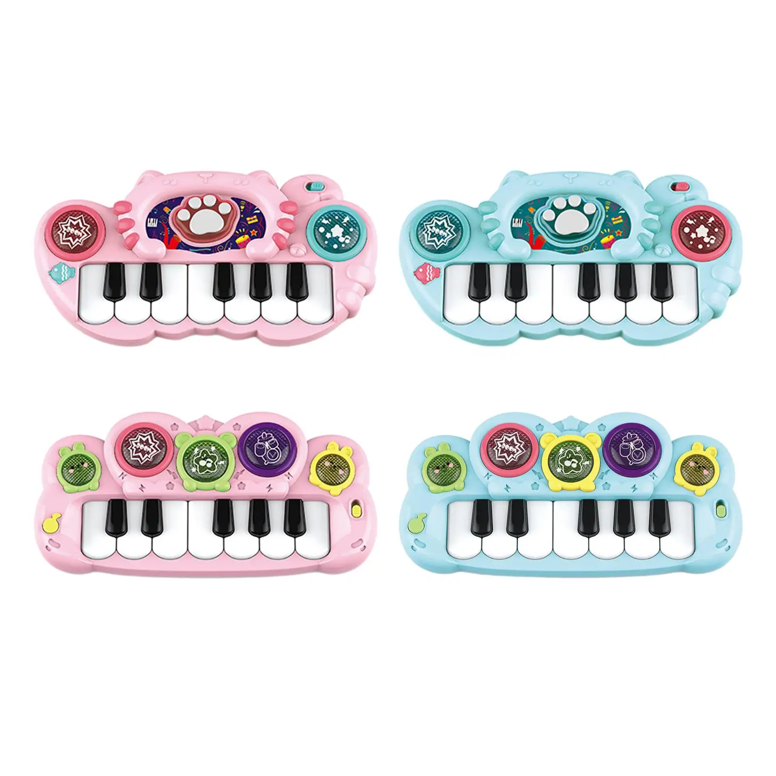 Tastiera giocattolo per pianoforte per bambini apprendimento precoce portatile musica illuminata giocattolo per bambini bambini ragazzi ragazze 1-6 anni regali di compleanno