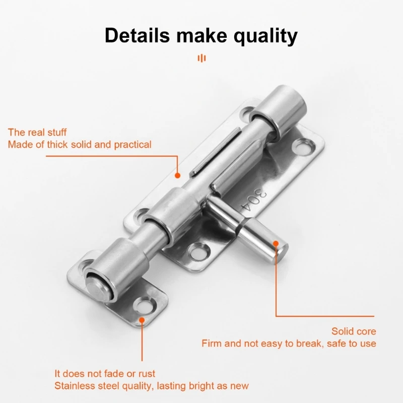 Heavy Duty Steel Barrels Bolts Security Slide lock set for Indoor & Outdoor Use