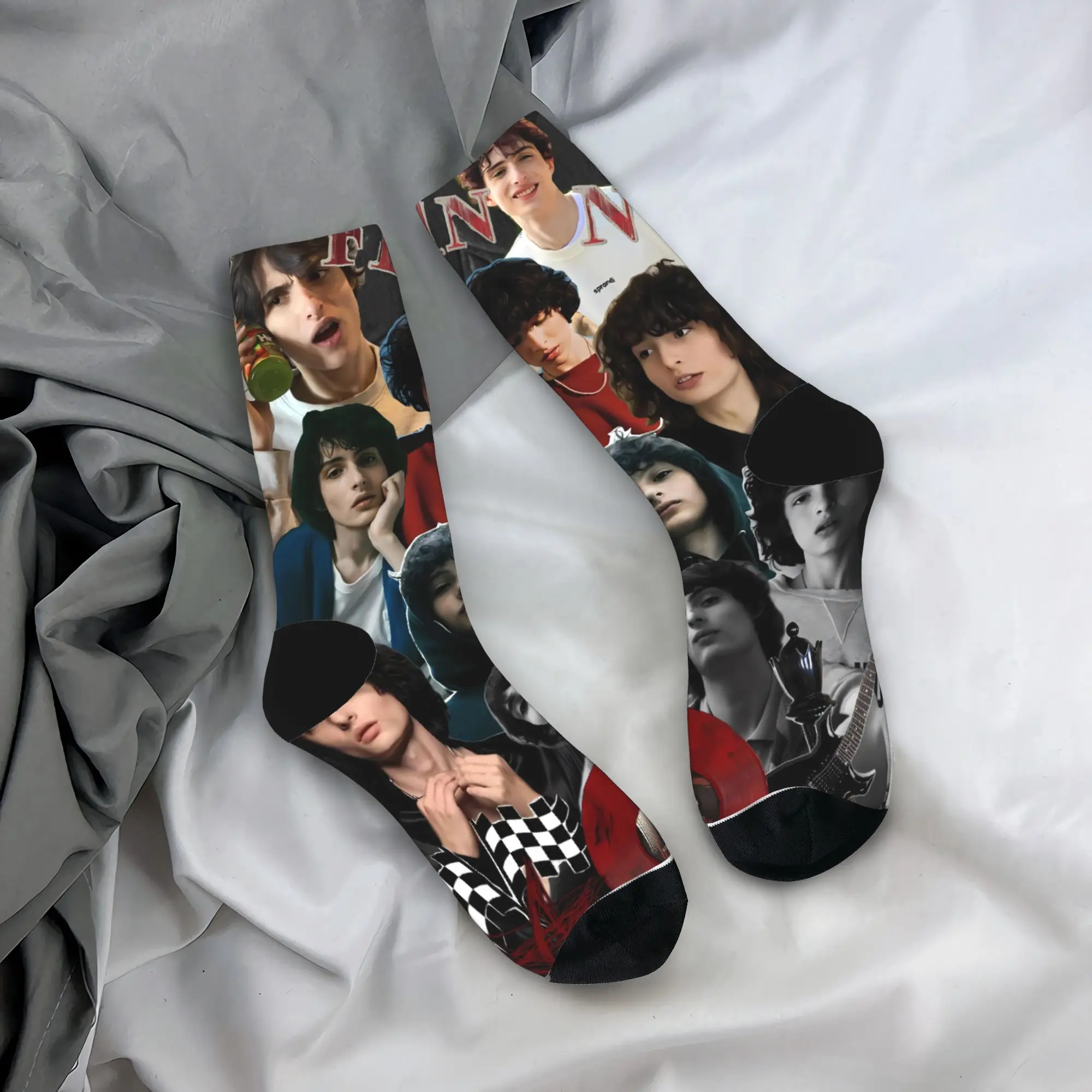 Finn Wolfhard Stockings  Design Fashion Socks Spring Non Slip Socks Women Men Outdoor Breathable Socks
