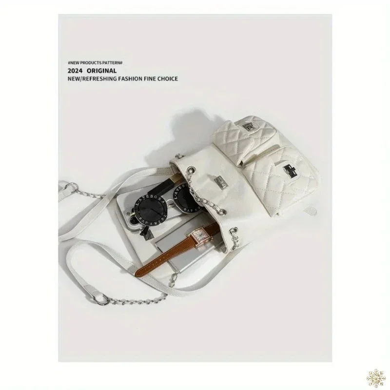 حقيبة ظهر جديدة للطالبات لعام 2026 حقيبة ظهر صغيرة للرياح الطازجة حقيبة ظهر نسائية كورية عصرية بسلسلة صغيرة خفيفة الوزن