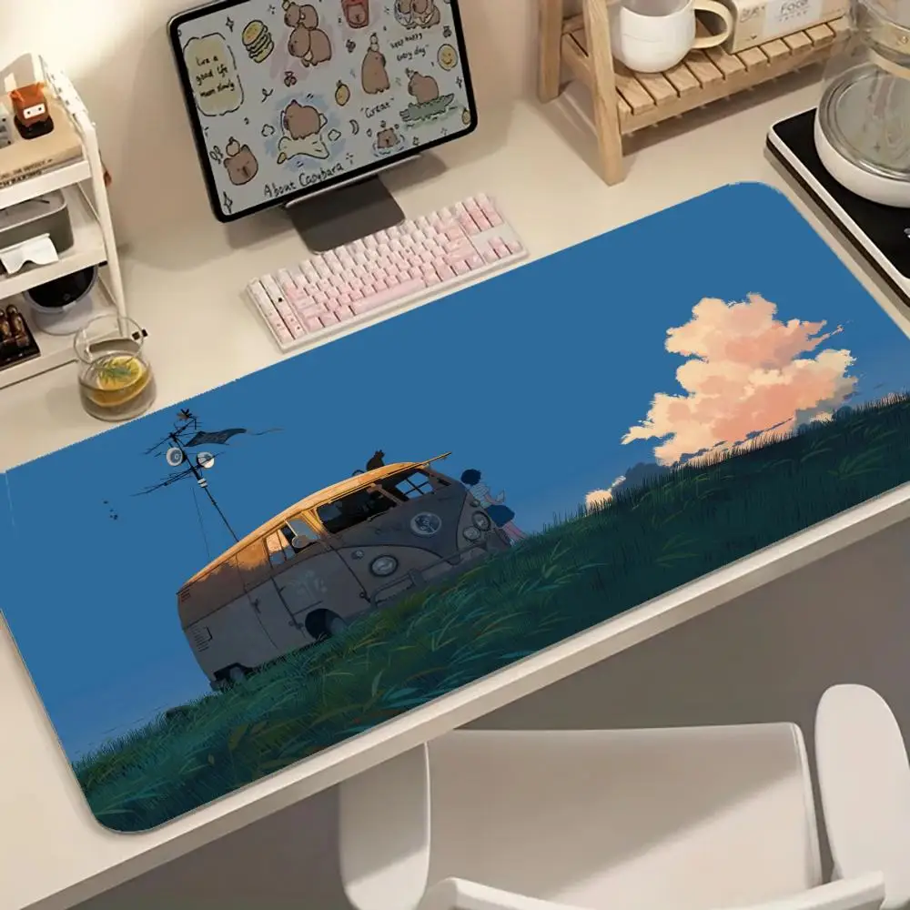 

Cartoon Grassland View Mouse Pad Large Rubber Non-slip PC Desk Accessories Mousepad for Office and Gamer Keyboard Mats Decor Mat