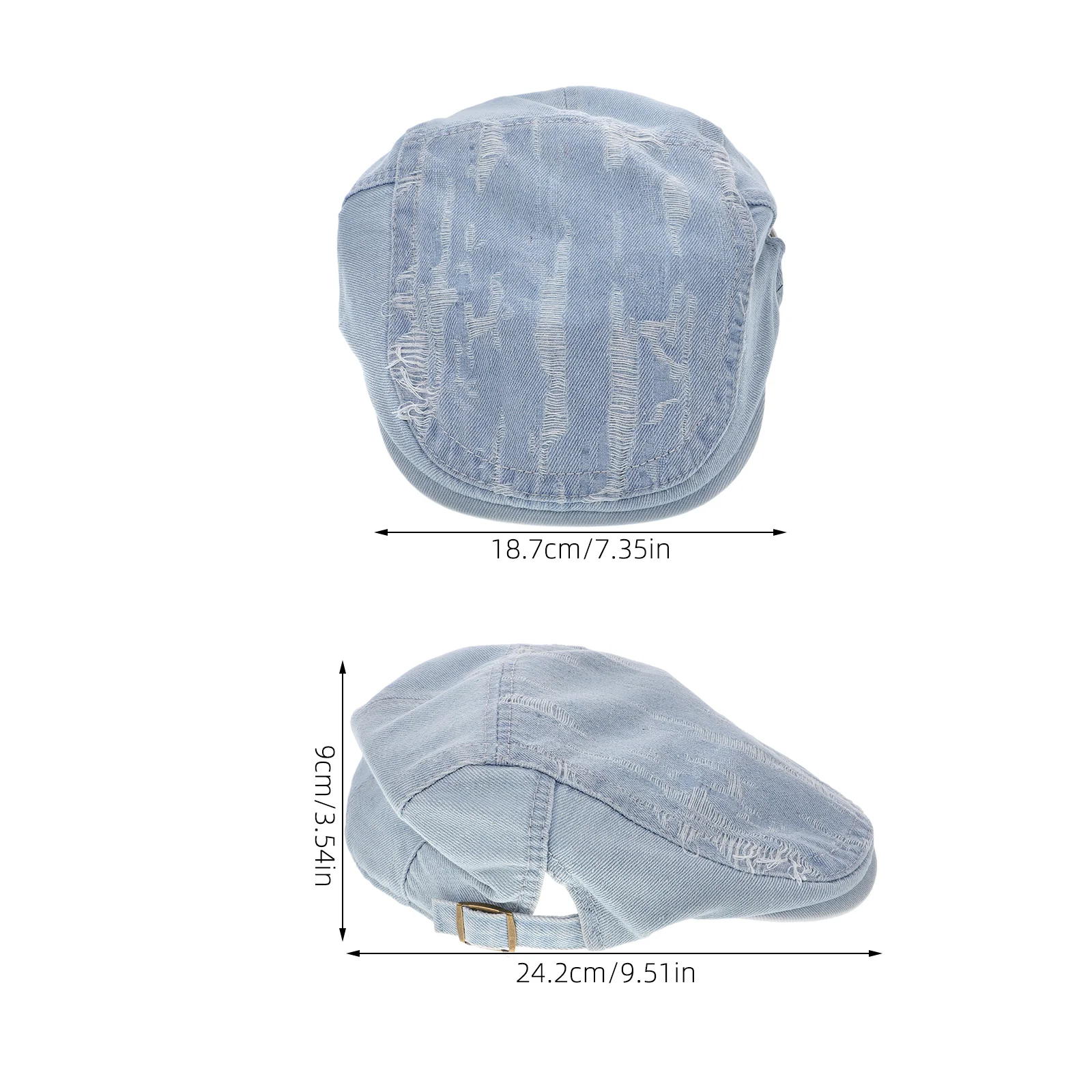 

Boy Cap Women Lightweight Vintage Beret Denim Sun Protection Breathable Comfortable Hat For Summer Travel Outdoor