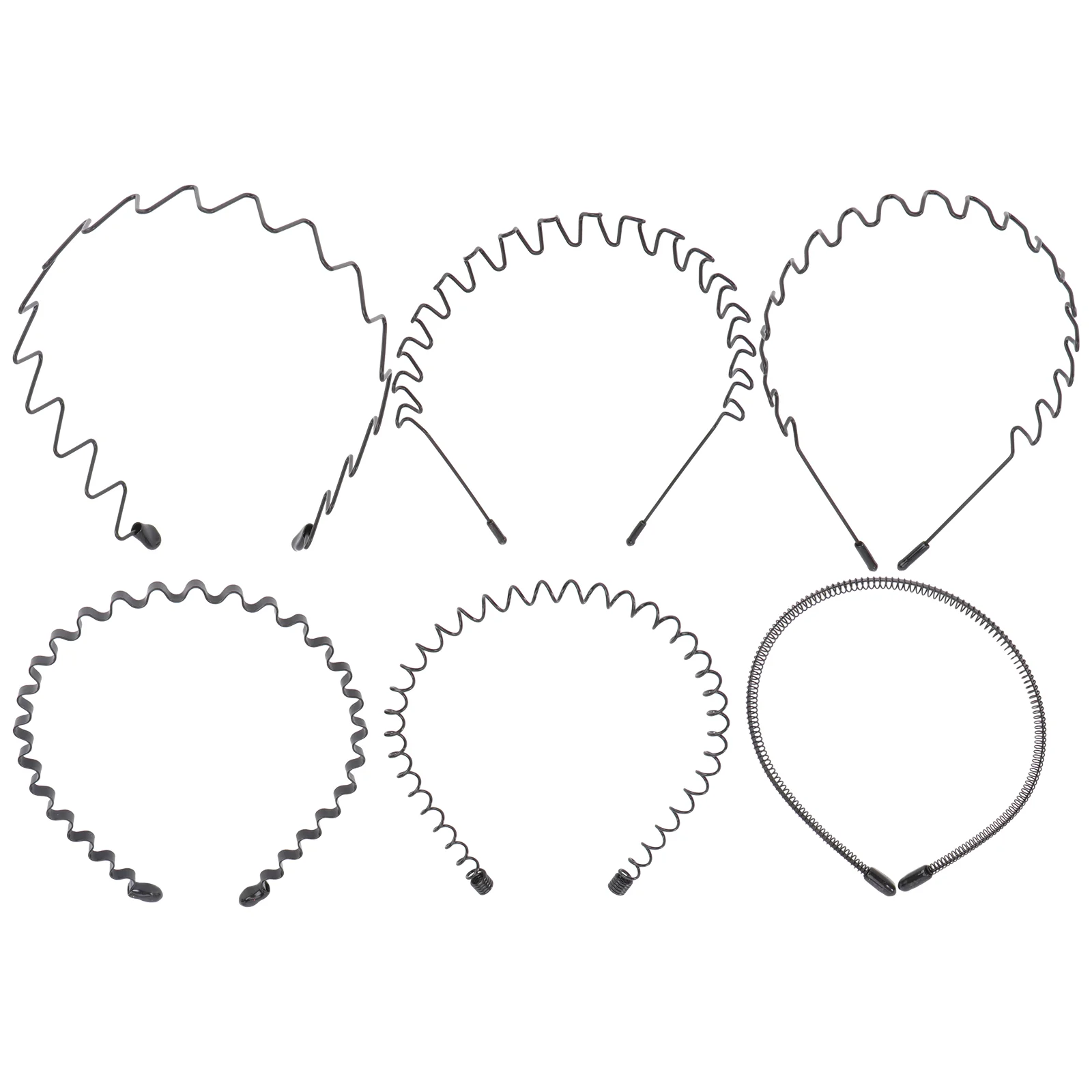 6 Pcs Simple Girl Fitness Hair Ties for Women's Wavy Headband Elastic Wave Spring Hairband