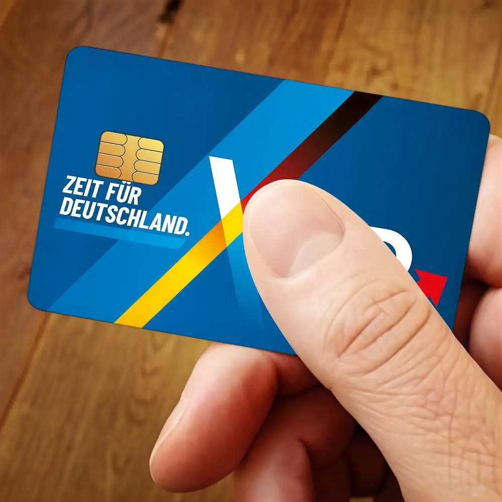 Afd Alternative Germany Credit Card Public Transportation Cards Sticker Waterproof Card Face Decoration 4PCS