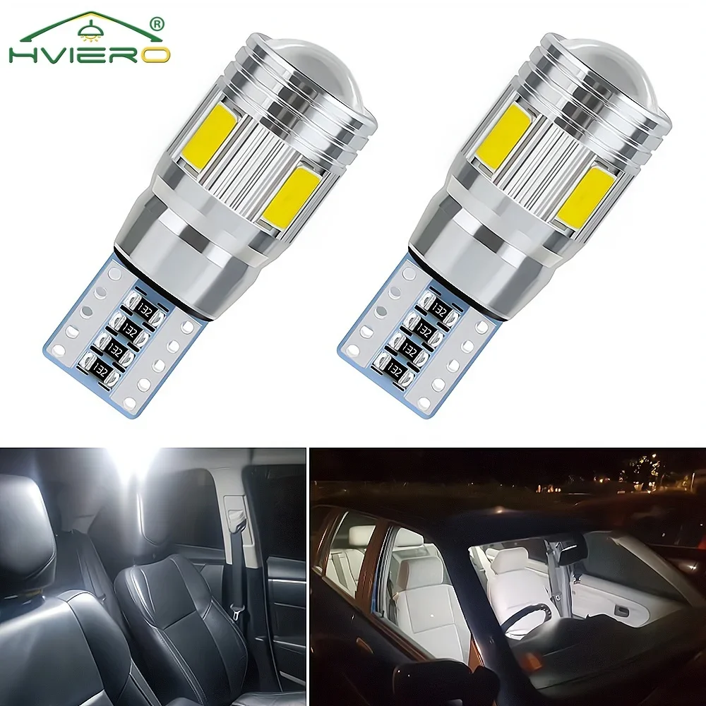 Imagem -03 - Led Side Marker Estacionamento Luz Projetor de Lente Lâmpadas de Alumínio Sólidas Xenon Branco Azul Amarelo Canbus 6smd 5630 10 Pcs