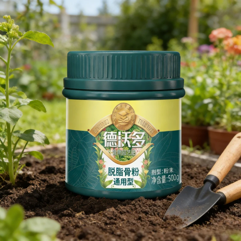 Harina de Hueso Desgrasada de 500g, Fertilizante Orgánico con Alto Contenido de P, K y Ca, Liberación Lenta, Fertilizante Compuesto para Plantas en Maceta que Estimula el Crecimiento de Flores
