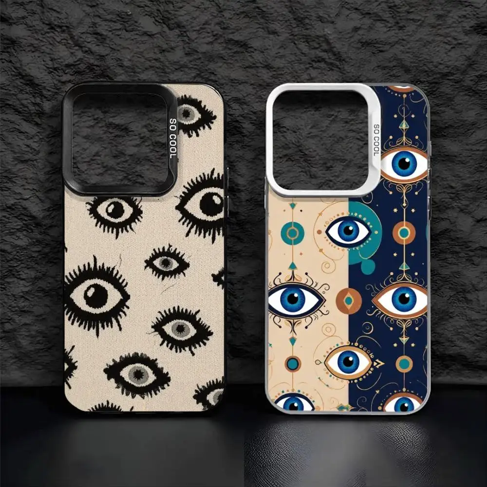 

E-Eye A-art Phone Case For iPhone17, 16,15,14,13,12 Pro Max Black Candy Matte Shockproof Cover