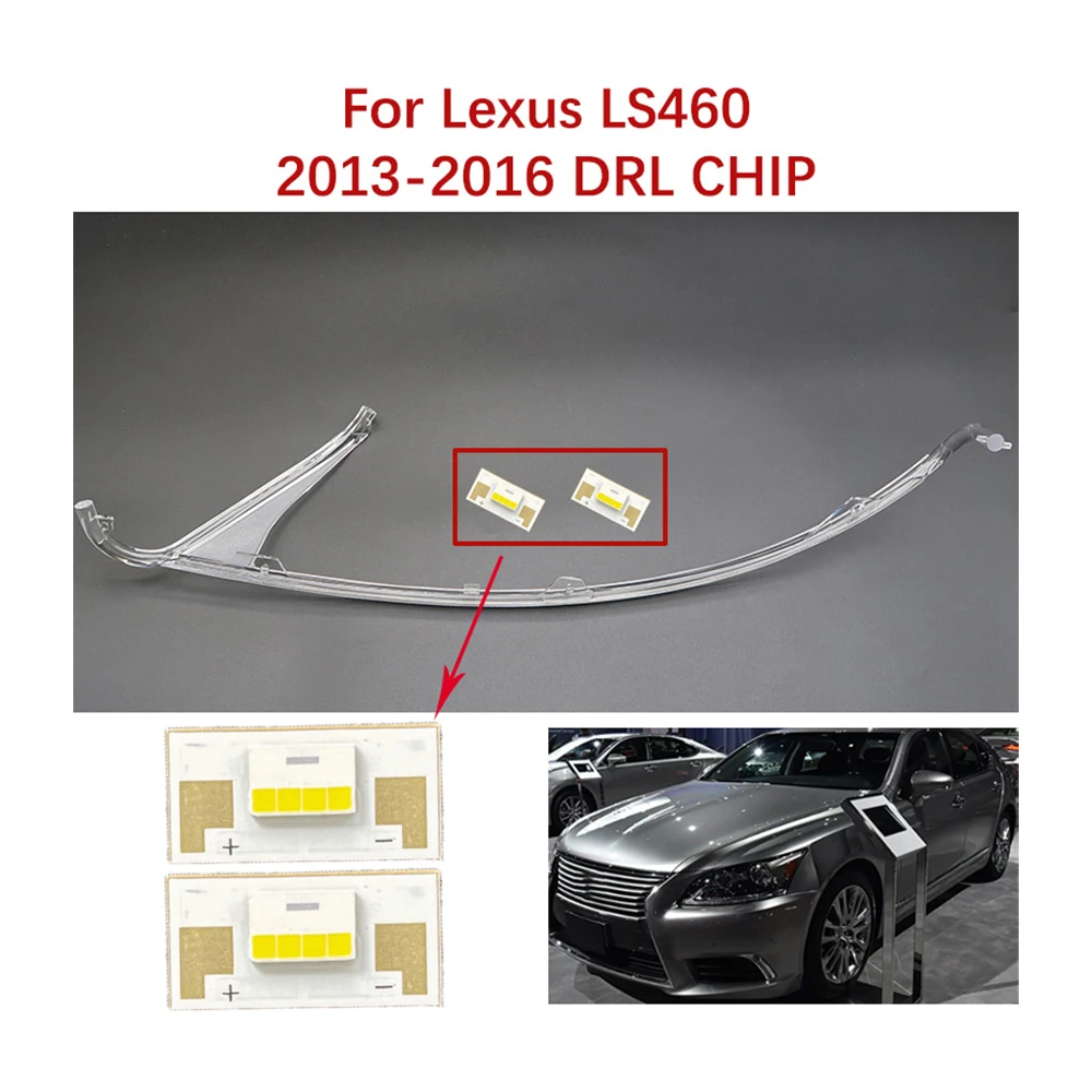 Lamp Tube White Light for Lexus LS460 Angel Eyes 2013-2016 Car Headlight DRL CHIP Light Guide Strip Circuit Board Ballast Module