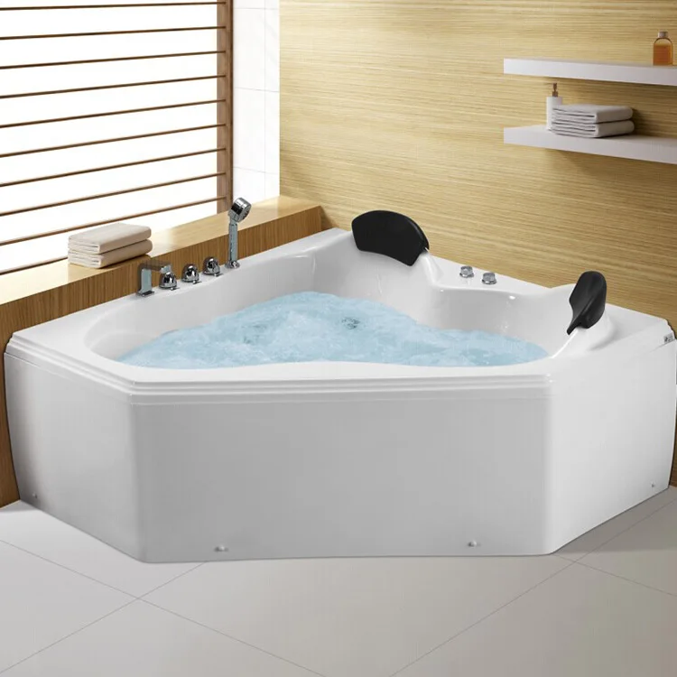 

Bathroom Person Acrylic Whirlpool Corner Massage Bathtub With Jet For Modern Bathroom