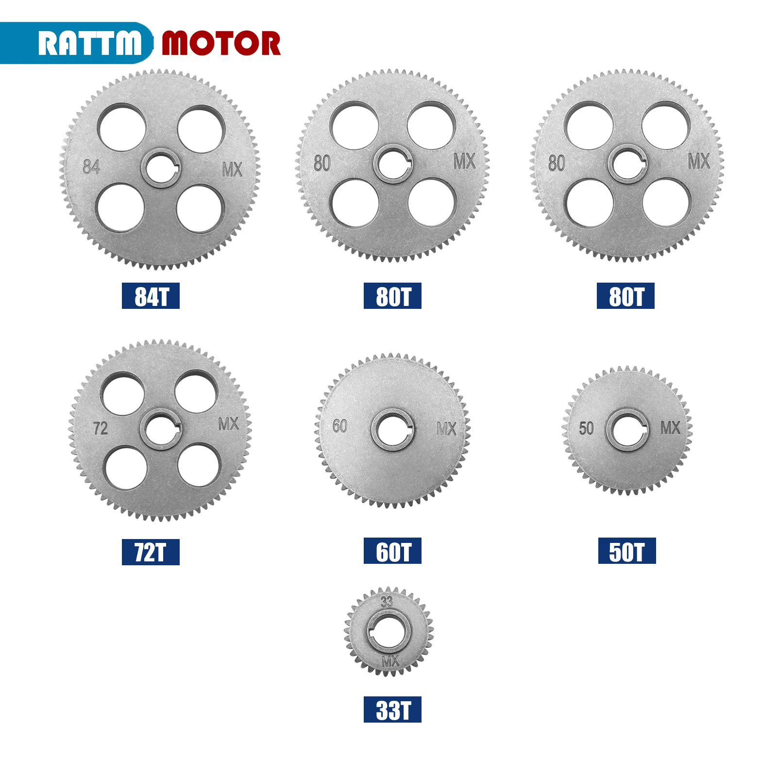 Metric Swap Gear Kit for WM210V CD210V Bench Lathe 84/80/72/70/66/60/52/50/40/33/30/24/20T metal gears