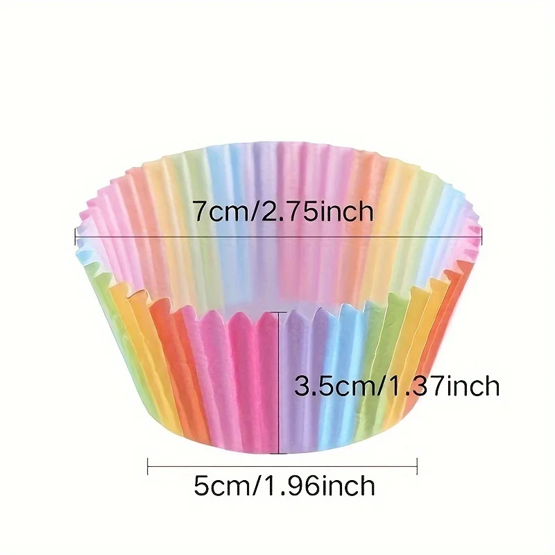 Rainbow Cupcake Paper Liners 5