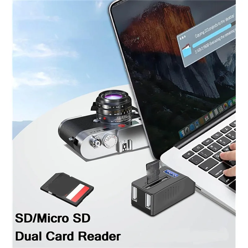 Superior-6 In 1 USB 3.0 Multifunctionele Kaartlezer OTG Adapter USB SD TF Voor Printer Muis Toetsenbord Extender Functies