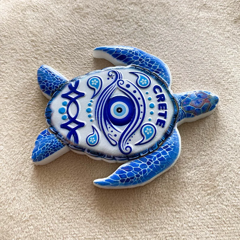 مغناطيس ثلاجة كريت يوناني، أنماط عين الشر/اليد/السلحفاة/الشجرة، ديكور منزلي لطيف للثلاجة، مغناطيس قوي لديكور الغرفة