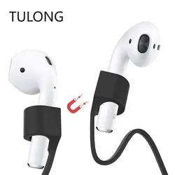 Tulong anti-lost silicone fone de ouvido cabo suporte de corda para airpods 1 2 3 pro sem fio bluetooth fone de ouvido pescoço cinta cabo corda