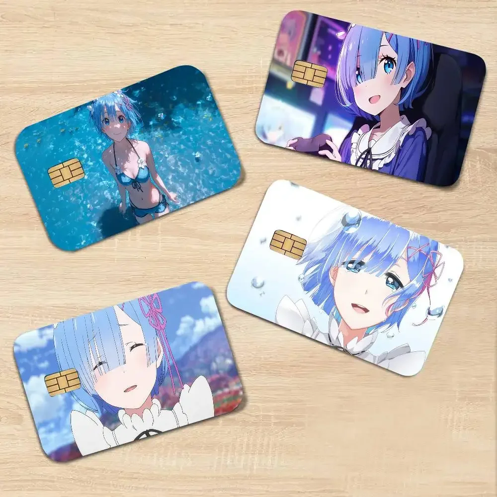 Re Life In A Different World From Zero Credit Card Sticker Waterproof PVC Skin Cover For Debit Bank Card, Removable Card Decal