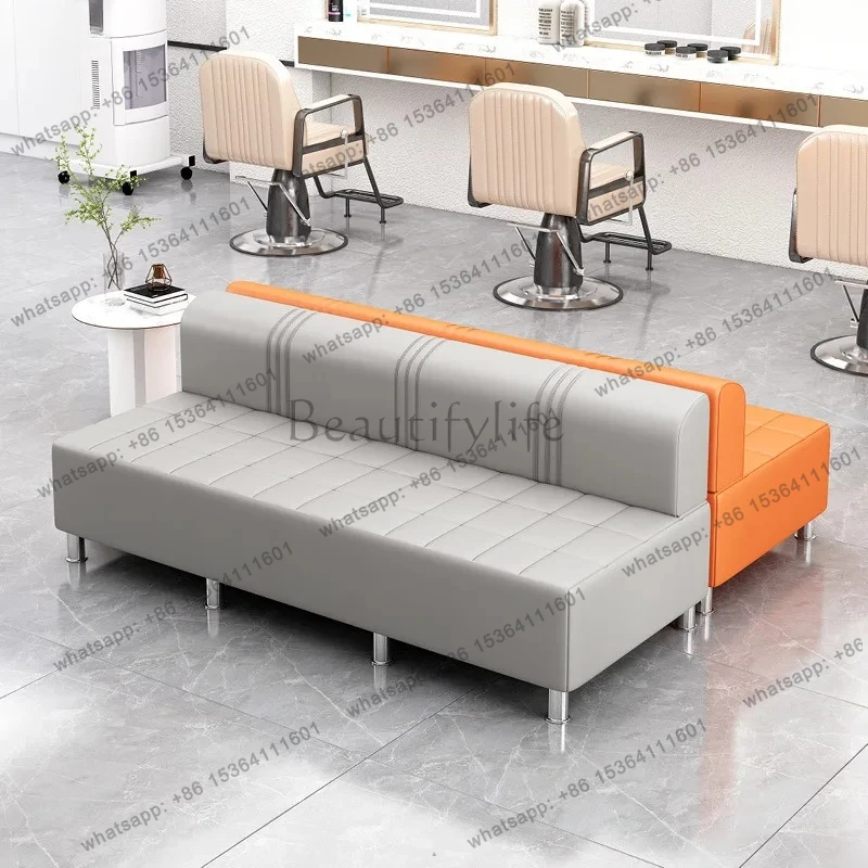 hairdresser lounge sofa barber shop sofa waiting chair Internet celebrity hair salon guests waiting for long special chair