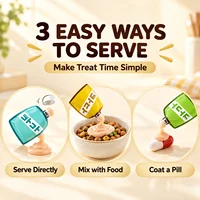 Lickable Dog Treats Creamy Puree Squeeze Pouch Chicken Beef Duck Flavors Food Topper Soft Pet Snacks & Training Rewards 80g 100g 4