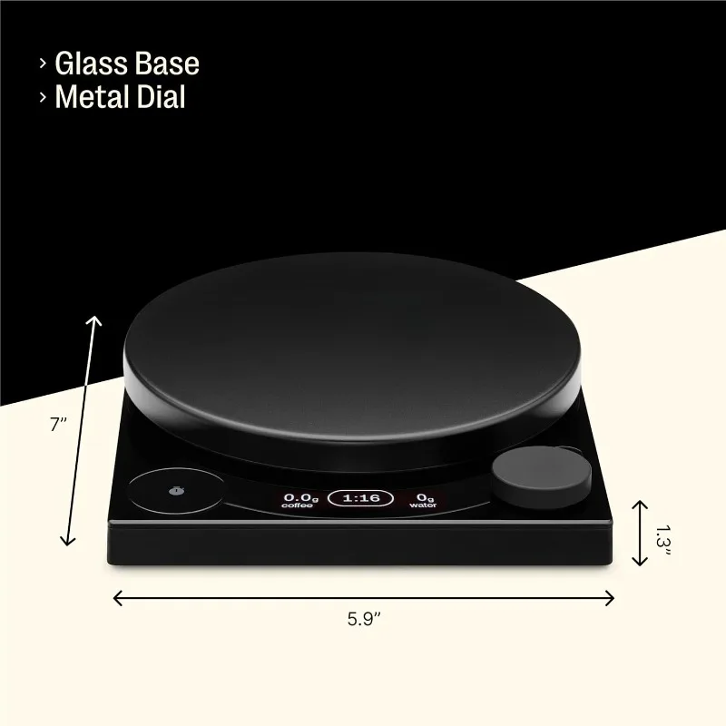 Tally Pro Studio Digital Coffee Scale - Precision Scale with Glass Top - Digital Kitchen Scale for Coffee & Small Goods u