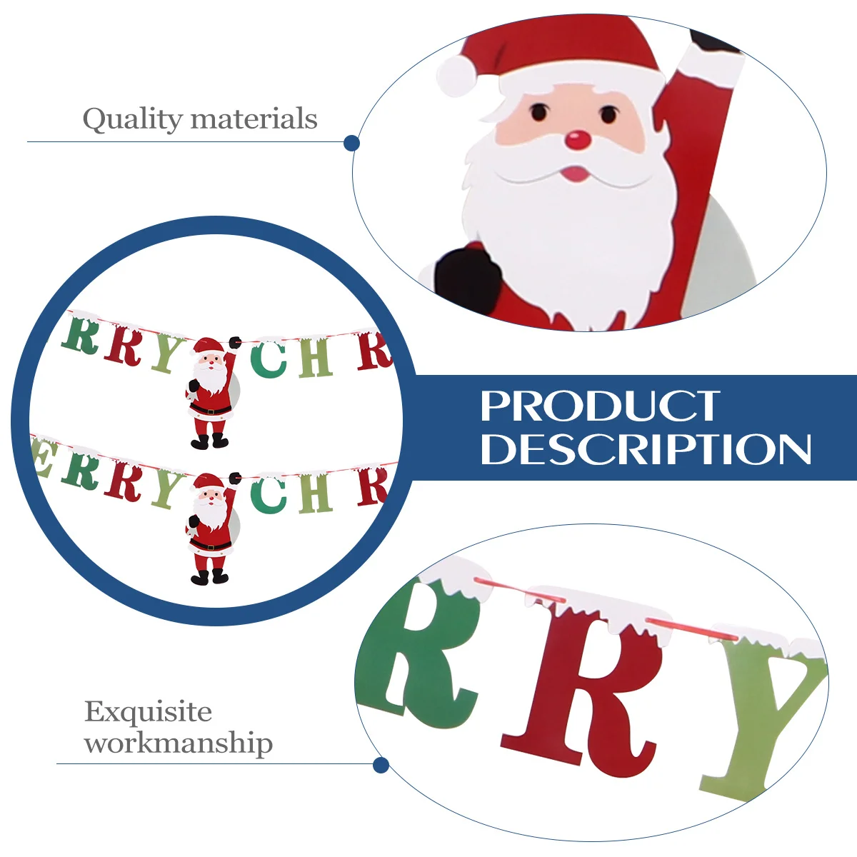 

2pcs Christmas Banner Party Wall Hanging Decorative Buntings For Door Window Ceiling Decoration Holiday String Flags Background
