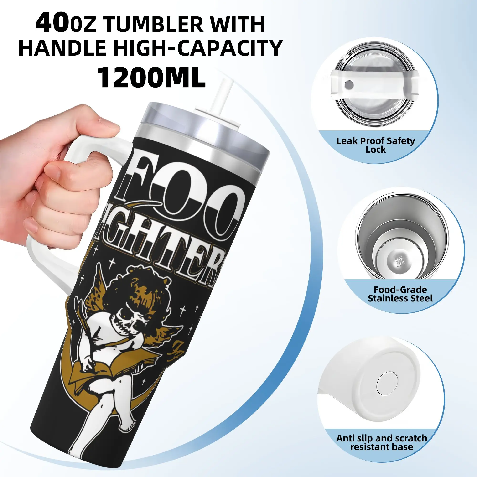 الفولاذ المقاوم للصدأ بهلوان كذبة الفرقة F-المقاتلين القهوة القدح المحمولة أكواب المشروبات الباردة كوب الشاطئ الرسم زجاجة ماء