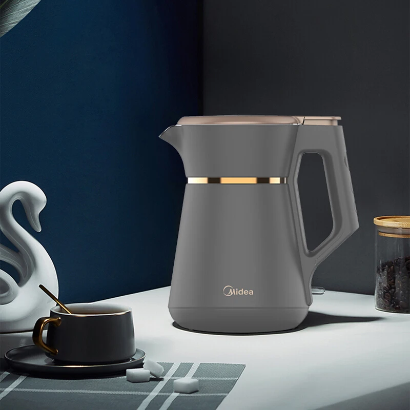 غلاية كهربائية SH15P509 العزل الحراري الكهربائية المضادة للسرق مسحوق رغوة الحليب 304 الفولاذ المقاوم للصدأ حرق