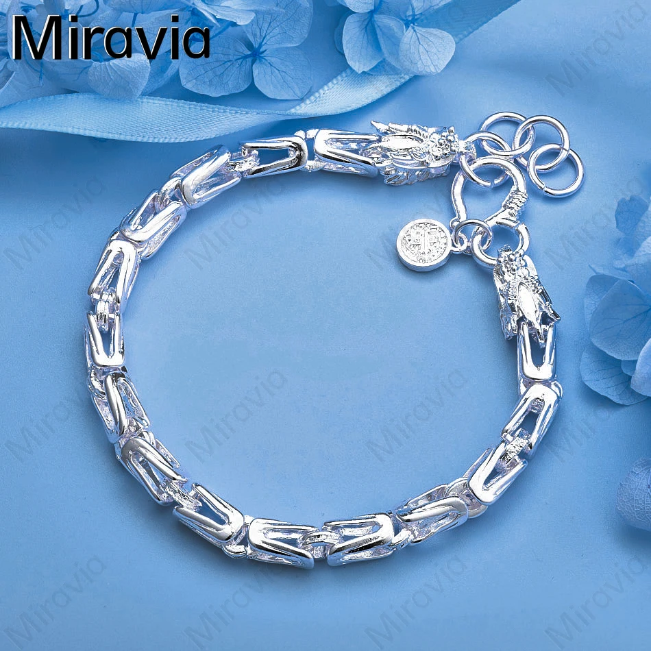 

Miravia 925 Sterling Silver Dragon Head Bracelet Charm Cute Women Party Jewelry