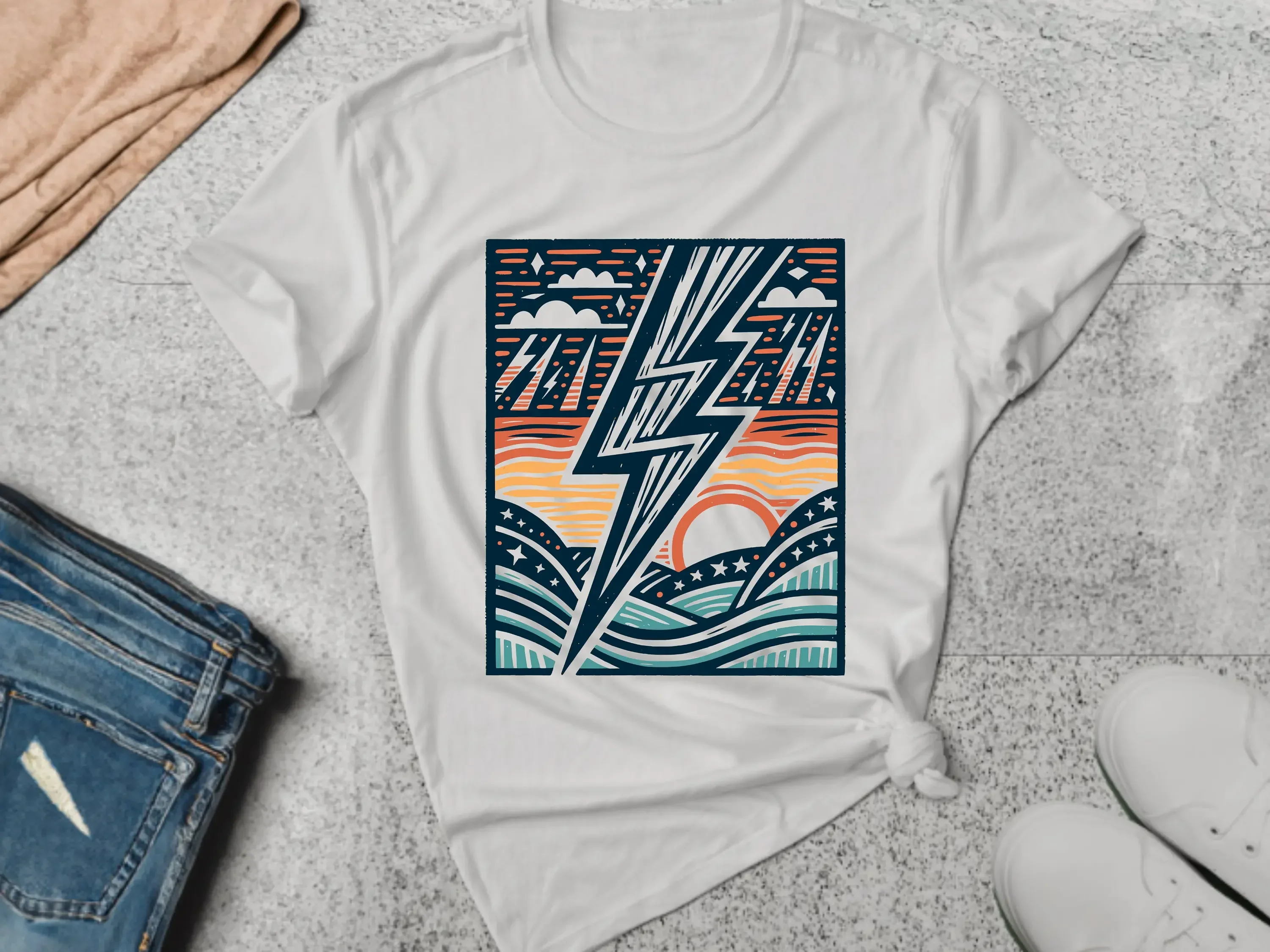 Thunderstorm T Shirt Weather Lightning Thunder Lover Electric Bolt Top Meteorology Stormy