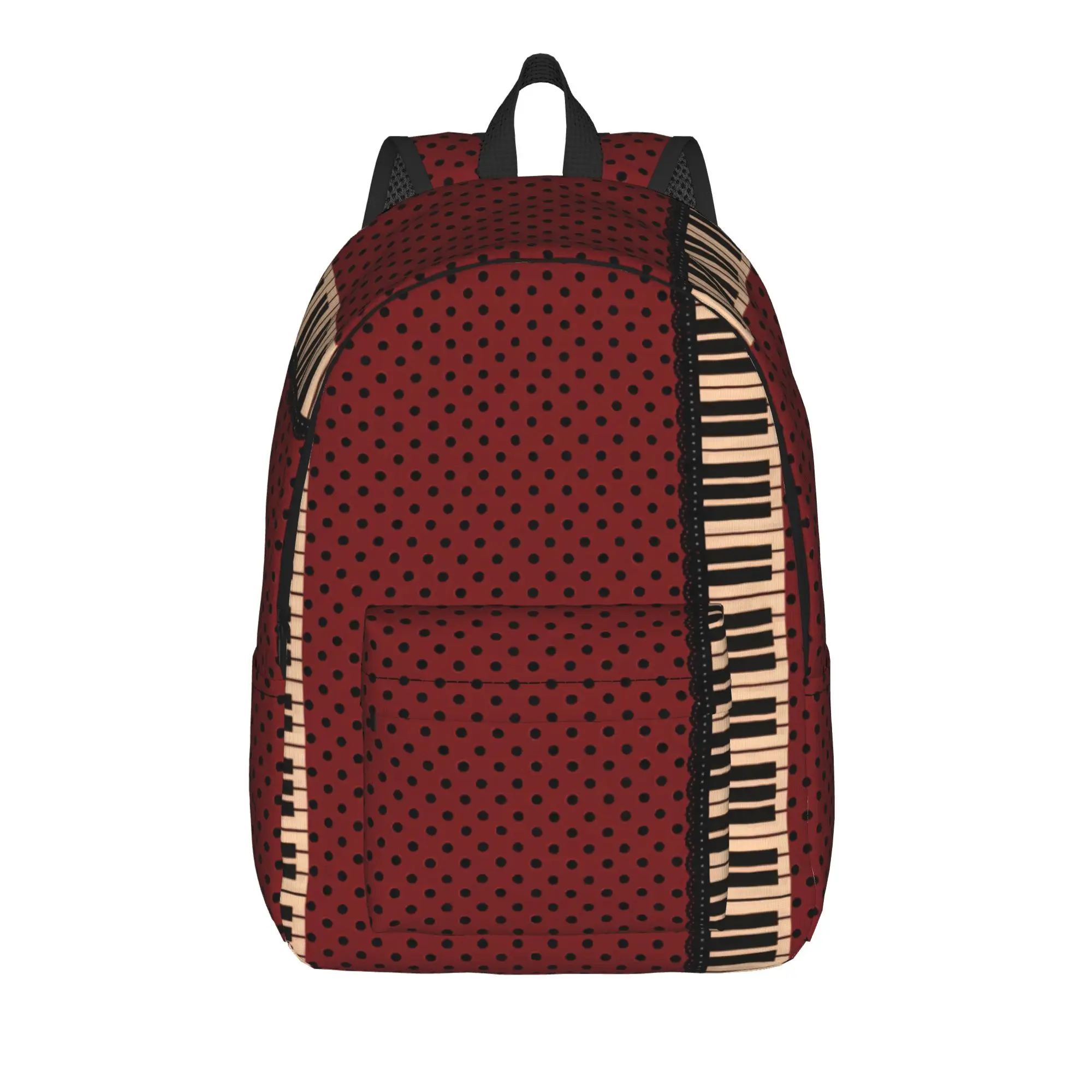 Personalized Piano Mochilas Mujer Polka Dot Backpack Youth Polyester Travel Backpacks Large Streetwear School Bags Rucksack